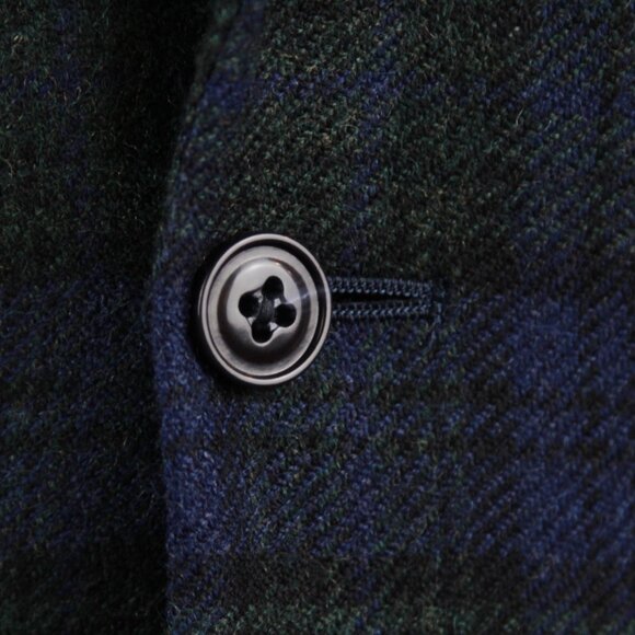 Tommy Hilfiger Navy and Forest Plaid Blazer - Picture 3 of 6